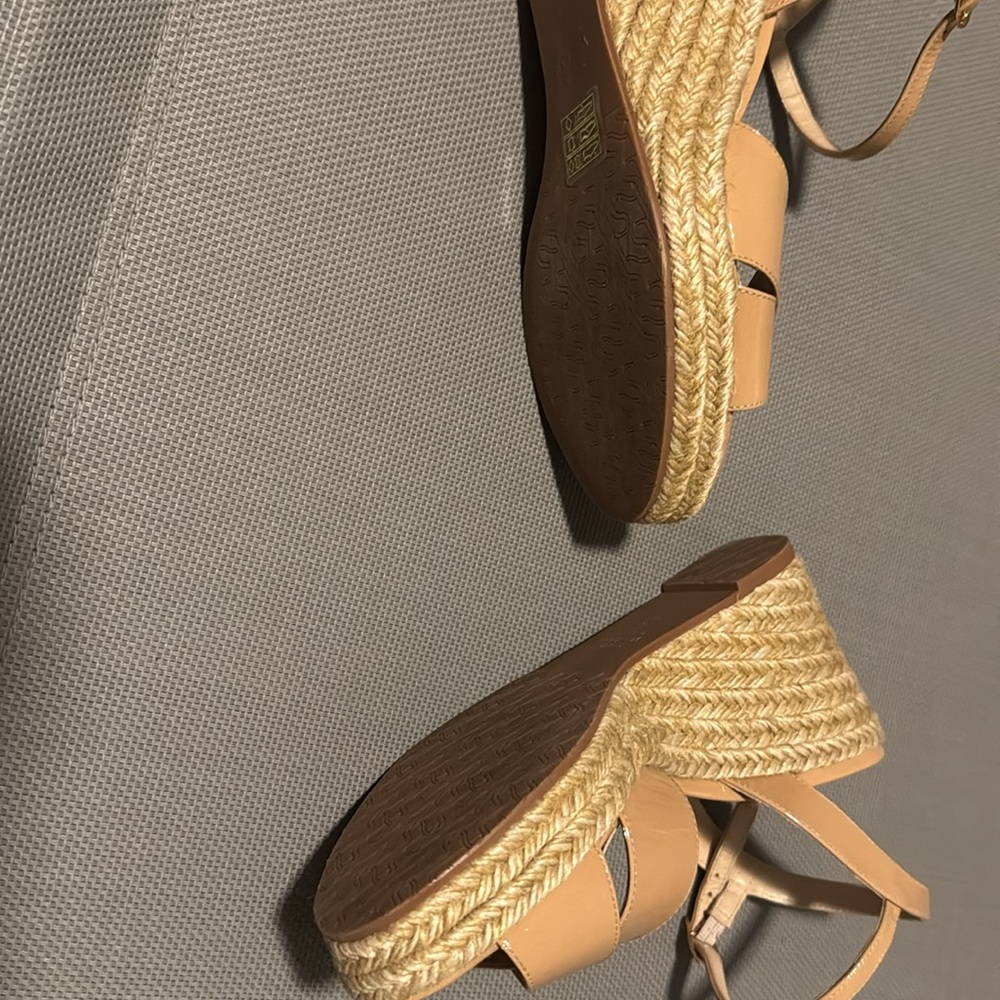 Stuart Weitzman Rosemarie Patent Leather Platform Espadrille Wedge Sandals, new - Picture 6 of 6